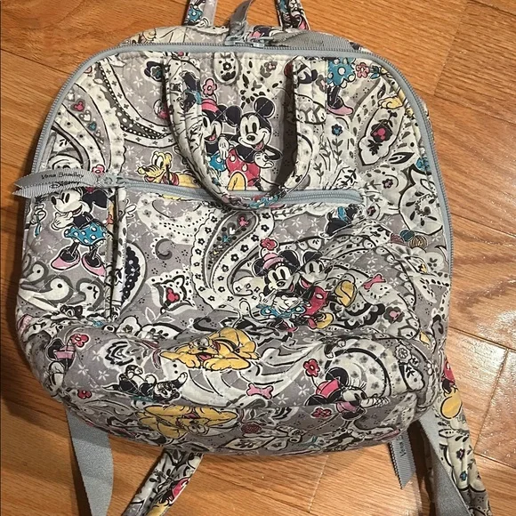 Disney Paisley Mickey Mouse Backpack - Gray and Yellow - Picture 1 of 3